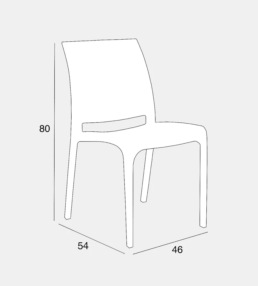 Sedia Polipropilene Impilabile VOLGA Design Cucina Bar Giardino Interno Esterno - Immagine 2 di 2