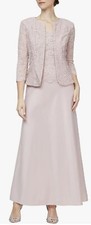 Alex Evenings Women's 6 Mother Bride 2 Piece Dress Formal Jacket Blush