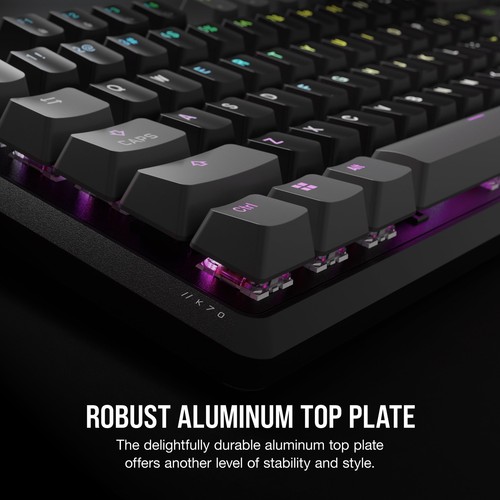 K70 CORE RGB USB Gaming Keyboard, Gray - Photo 7/12
