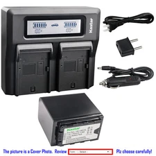Kastar Battery Dual LCD Fast Charger for VW-VBD78 VW-VBD98 Panasonic AG-HPX171