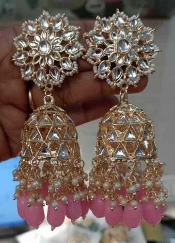 Bollywood Gold Plated Indian Kundan Big 