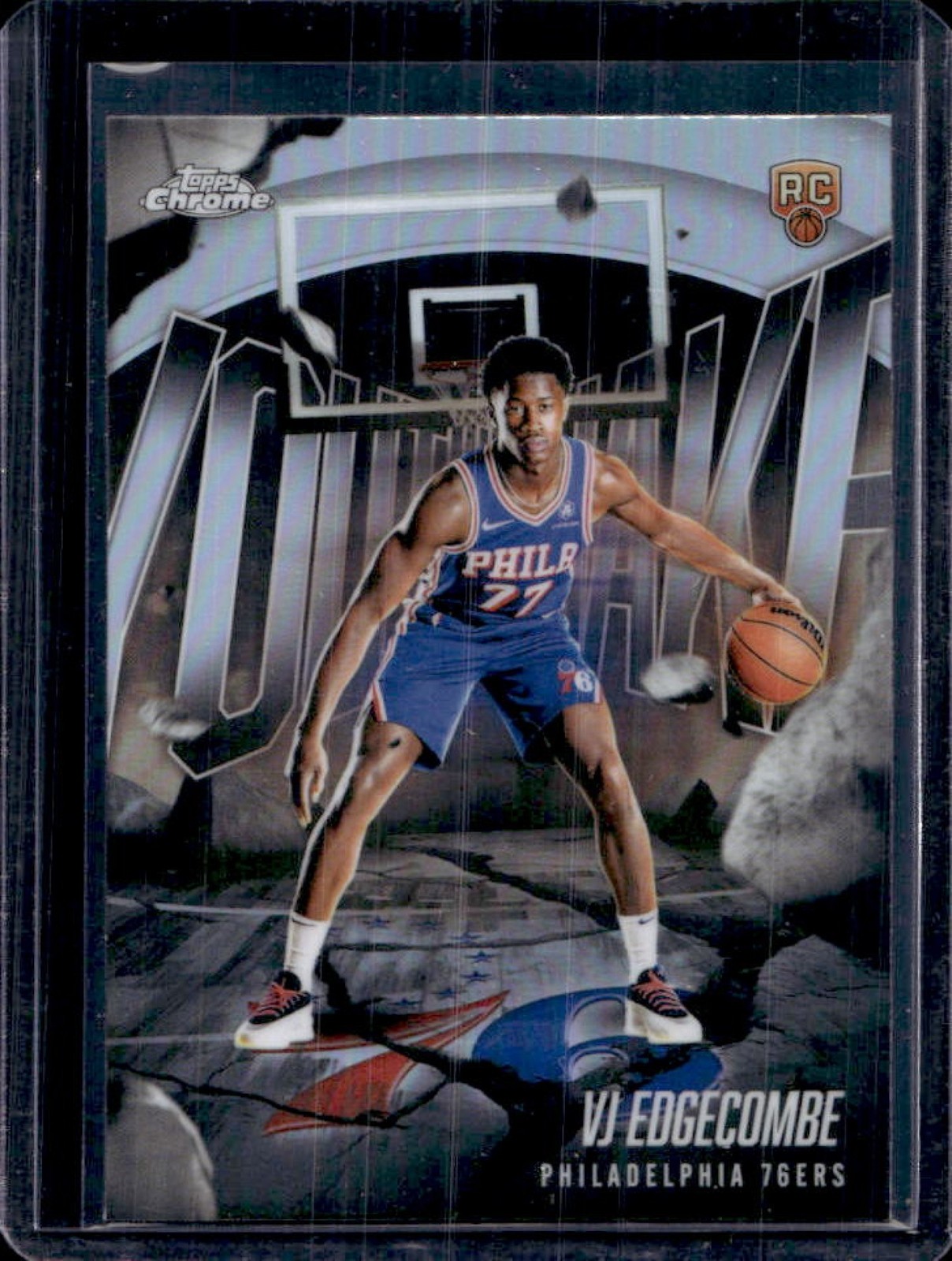 2025-26 Topps Chrome VJ Edgecombe Youthquake RC Refractor Rookie #YQ-3 76ers