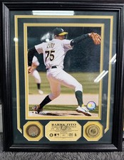 2004 Highland Mint Barry Zito Lt Ed (61/500), Infield Dirt, 24kt Gold Medallion