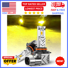 H10 LED Fog Light Bulbs Amber 3500K – 14000LM Plug Play