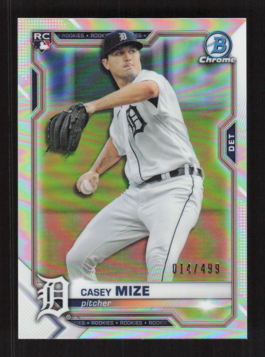 Casey Mize 2021 Bowman Chrome Refractor #/499 Rookie #9