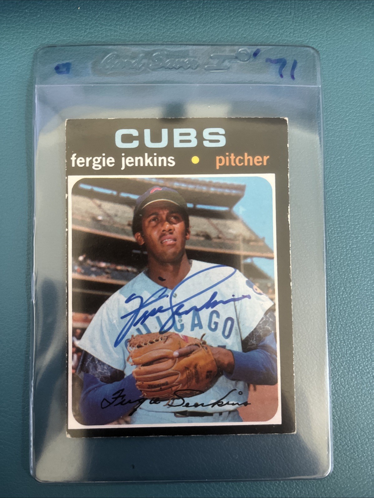 Fergie Jenkins 1971 O-Pee-Chee #280 HOF autograph Chicago Cubs