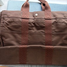Hermes Sac Fourre-Tout mm Toile Tote Bag Brown