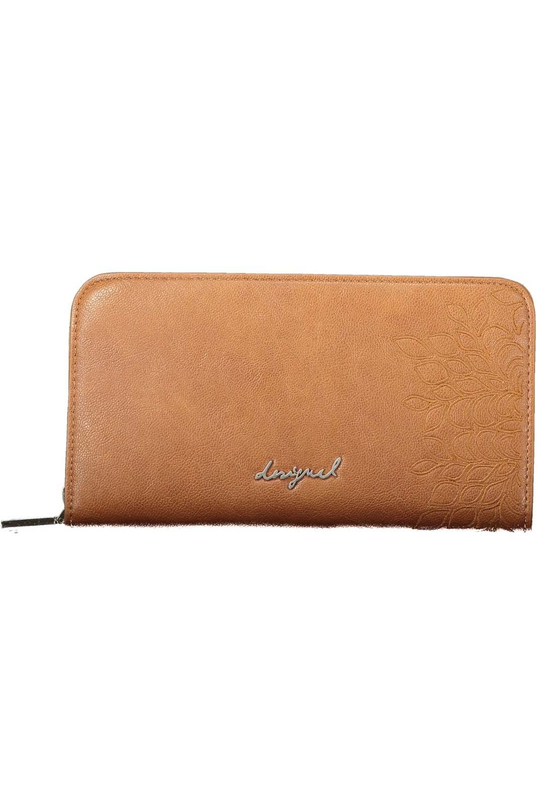 Desigual Donna Marrone Portafoglio Con Zip E Tasche Interne - Immagine 3