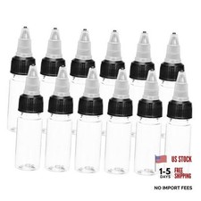 12Pcs 0.5oz/15ml Squeeze Bottles, Clear Dispensing Bottles with 0.5oz 15ML
