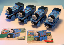 Thomas The Train Wooden Railway Tank Engine Friends Blue 1 with Red Stripes GUC