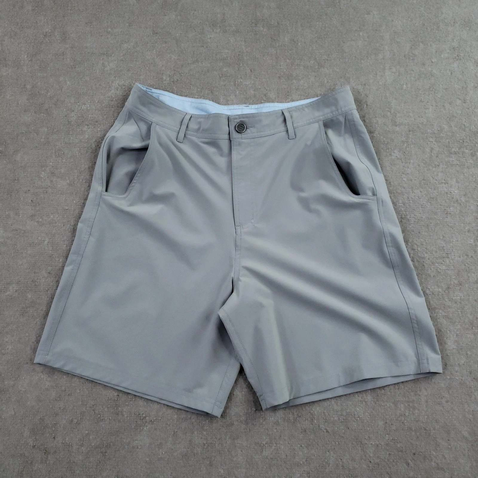 Free Fly Shorts Mens 32 Gray Performance Stretch Pockets Back Pocket Lightweight