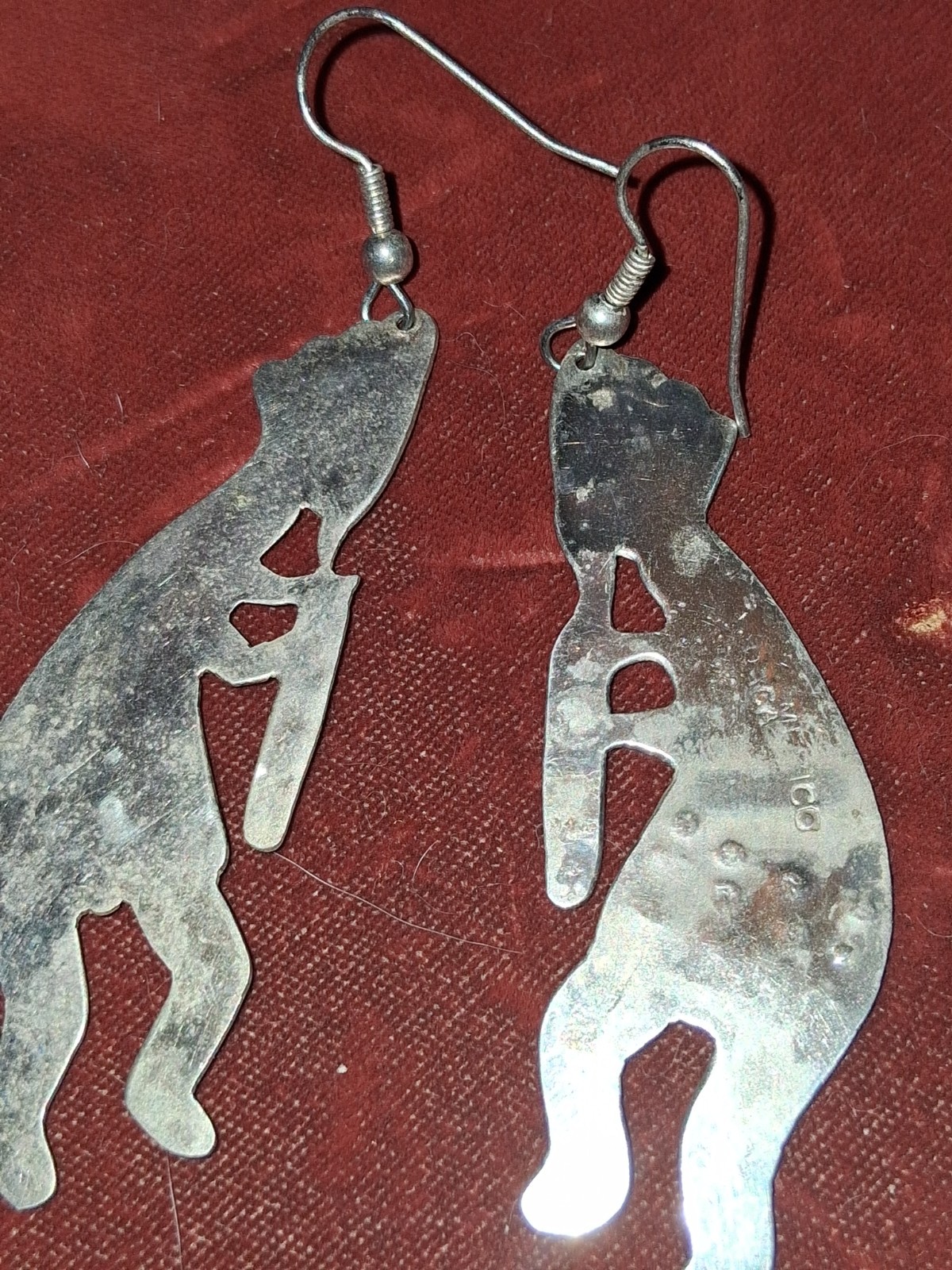 STERLING SILVER AUTHENTIC NATIVE DANGLE KOKAPELLI… - image 3