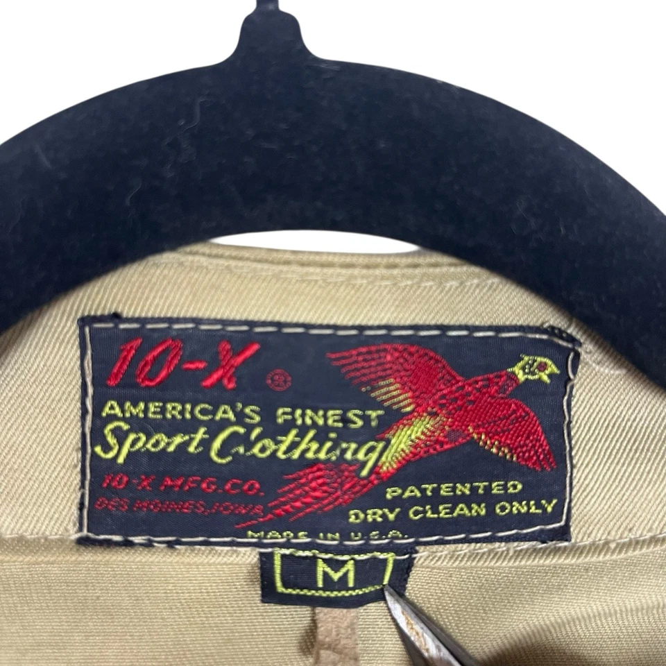 Chaqueta de tiro vintage 10-X para hombre mediana de caza acolchada con parches hecha en EE. UU. Foto 2 de 4