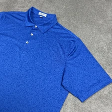 Peter Millar Summer Comfort Golf Polo Shirt Mens Large AOP Music Van Performance