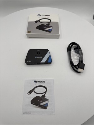 NEWCARE 4K 60Hz HDMI Switch Splitter 3 In 1 Out HDMI 2.0 PS5 Xbox Fire TV