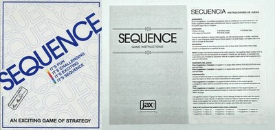 Sequence Board Game 1995 - Instructions 