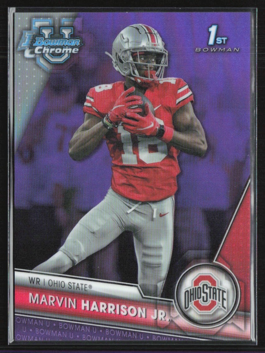 Marvin Harrison Jr. 2023 Bowman University Chrome Purple Refractor /399 #100
