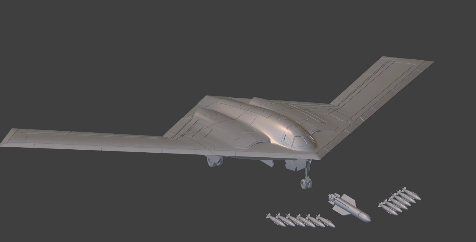 Maquette B-21 Raider 1/200 kit 3D sans défaut d'ajustement pour modéliste