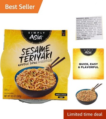 Delicious  Sesame Teriyaki Noodle Bowl, 8.5 Oz   Ready in Just 3 Minutes