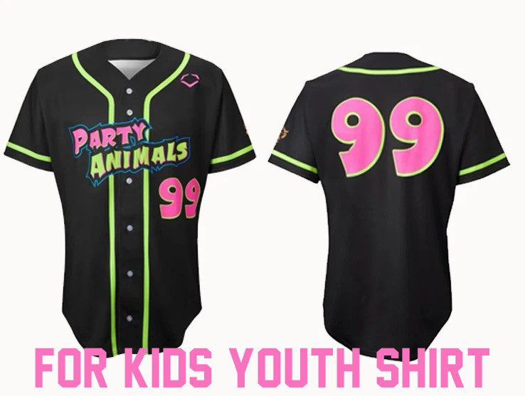 #99 Party Animals BASEBALL SHIRT All sizes for KIDS YOUTH JJ4171