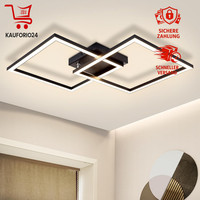 Deckenlampe LED 24W Schwarz Modern 3000K Warmweiß FüR KüChe Schlafzimmer Flur
