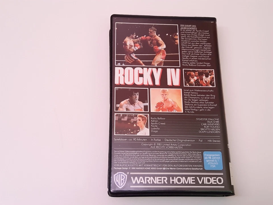 Rocky IV 4 1985 VHS German PAL Warner Home Video Großbox Sylvester Stallone - Bild 2 von 4