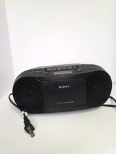 Sony CFD-S70 Boombox CD Player Cassette AM/FM Radio Black Wired Audio In TESTED