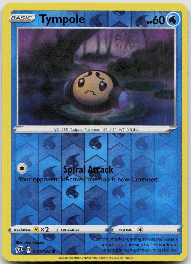 Tympole 044/192 Reverse Holofoil SWSH02: Rebel Clash Pokemon NM