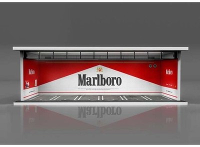 Black Box Diorama MO914015 1/64 parking garage marlboro mit Beleuchtung