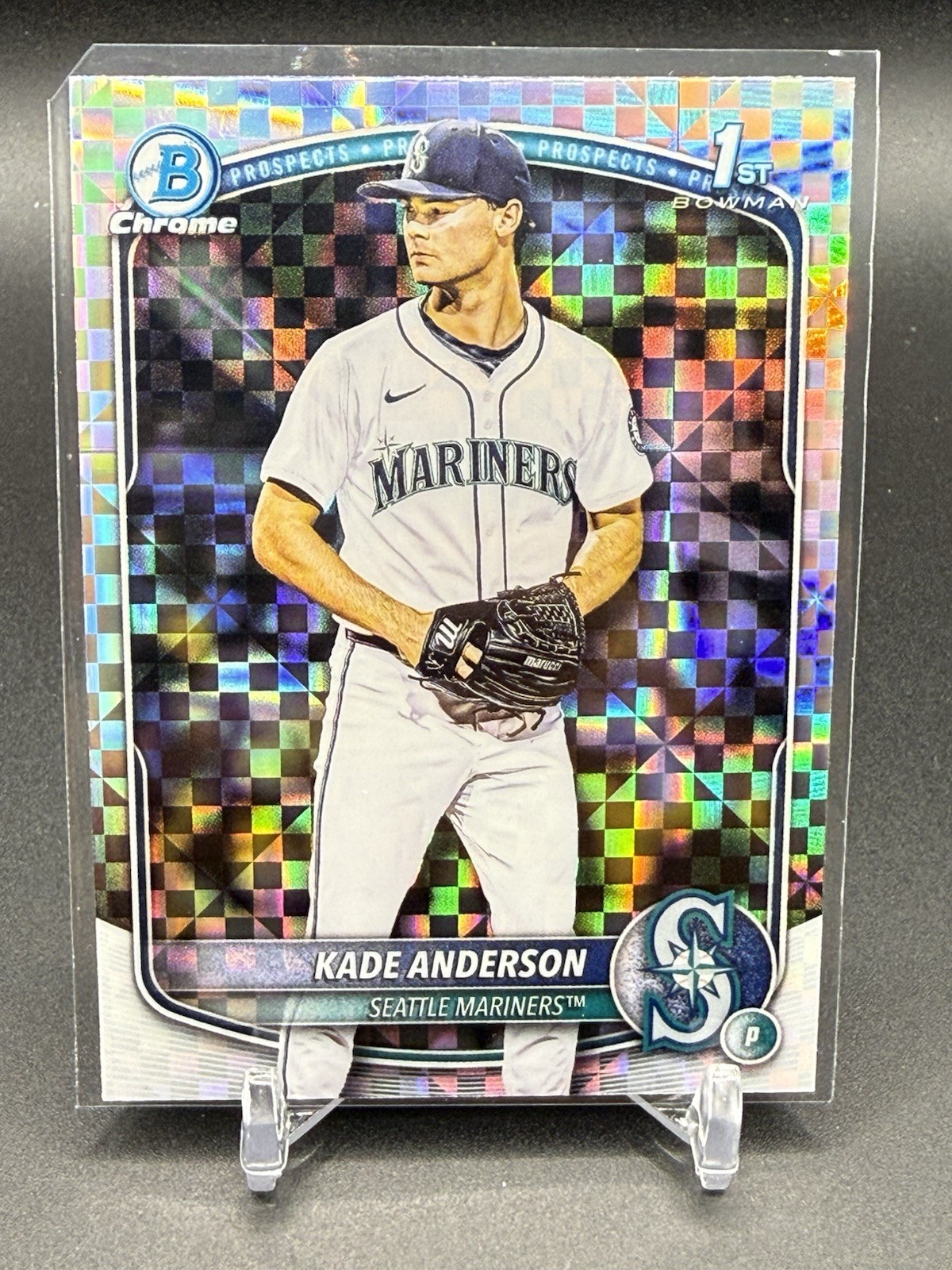Kade Anderson 2025 Bowman Draft #BDC-3 First (1st) Chrome Prospect X-Fractor A