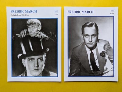 FREDERIC MARCH / 2 Filmstar - Sammelkarten