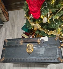 ANTIQUE HARTMANN  Tourist Train Ship Steamer Trunk  Wardrobe  1920's  FURNITURE