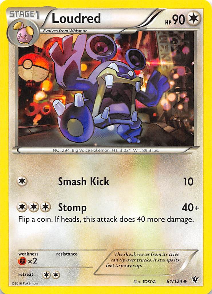 Loudred 81/124 XY Fates Collide Pokemon