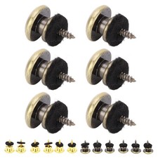 6pcs Guitar Strap Button Smoothly Iron Guitar Strap Locks Easy Installation