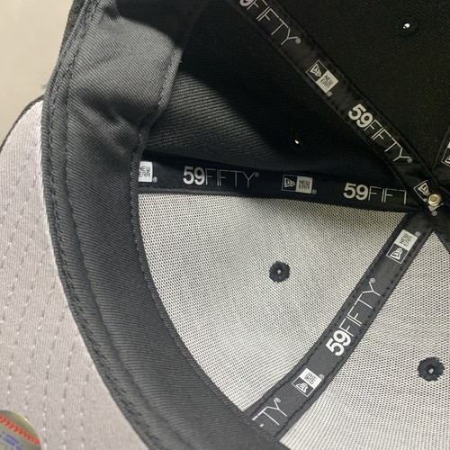 New Era 59Fifty Men 7 3/8 Cap Cleveland Guardians "C" White on Black Fitted Hat - 第 5/7 張圖片