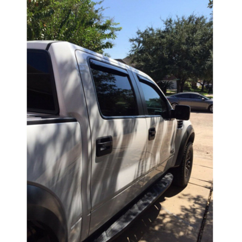 Apto para Ford F150 doble cabina 09-14 ventana visera ventilación pantalla/sol viento/lluvia deflector - Imagen 2 de 15