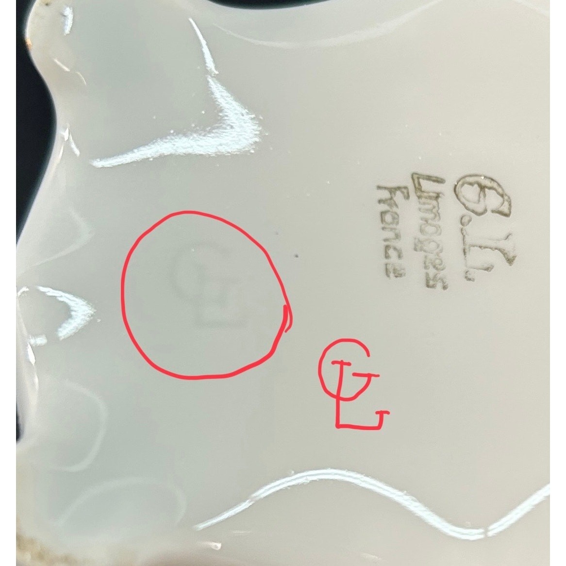 G L Limoges France Bombe Chest Porcelain Trinket Box - Fragonard Courting Couple