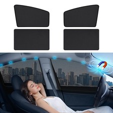 Car Window Shades, 4Pcs Magnetic Mesh Window Covers for Camping, UV Protectio...