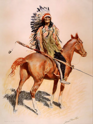 #ad Frederic Remington Sioux Chief. museum quality archival print $59.00