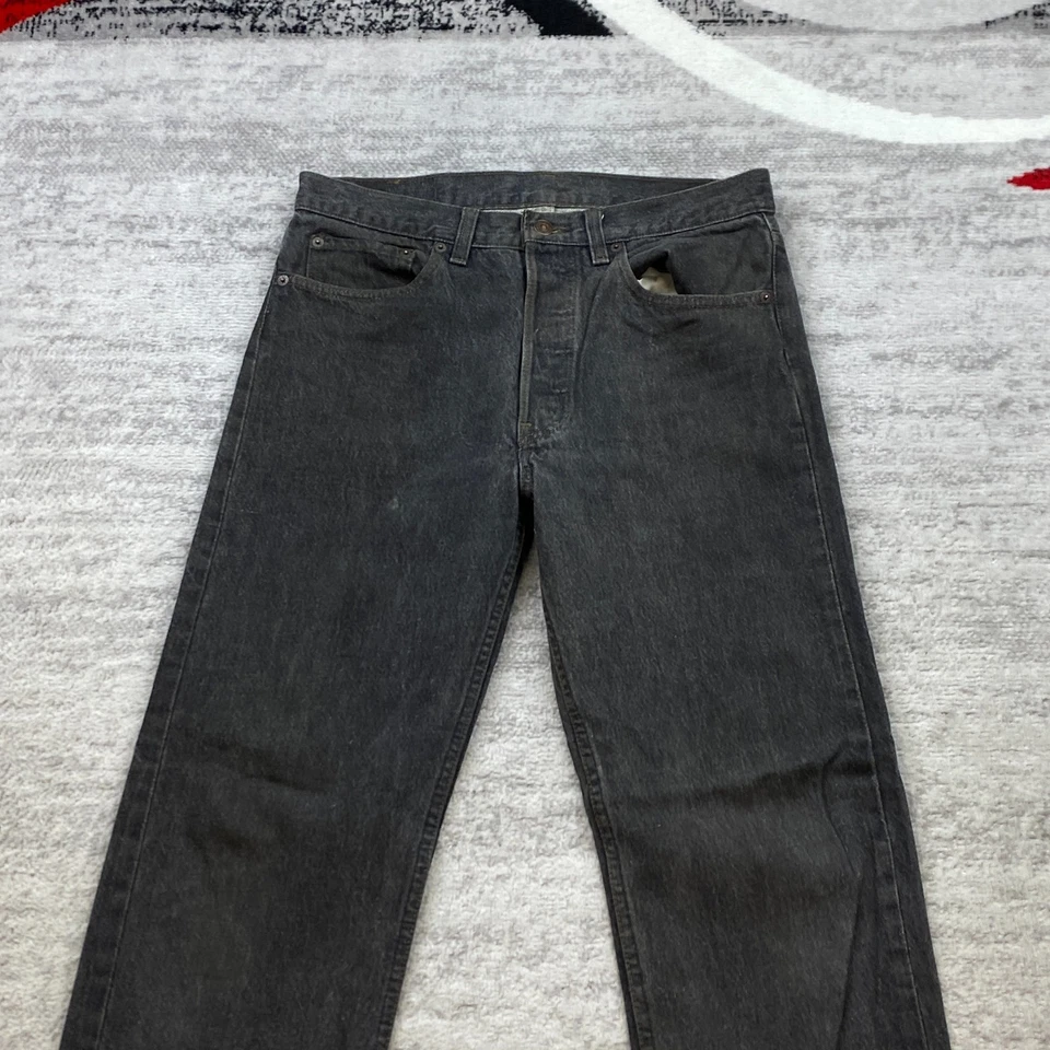 VTG Levis 501XX 0658 Pant 32 Black Jeans Denim Batwing Tab Buttonfly 32x30 80s - Image 3 of 4