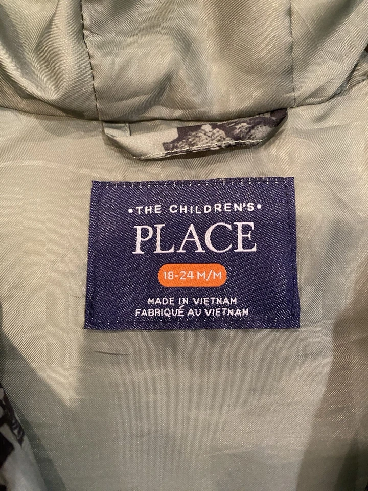 The Children's Place Boys Dinosaur Puffer Coat, Size 18-24 Months - Image 4 of 4