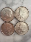 1964 Kennedy Silver Half Dollar 90% Silver Lot Of 4