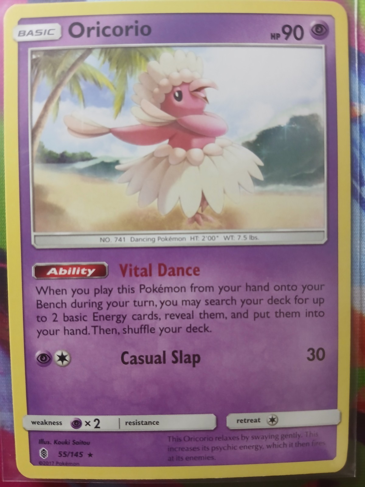 Oricorio - 55/145 - Rare Near Mint Sun & Moon: Guardians Rising