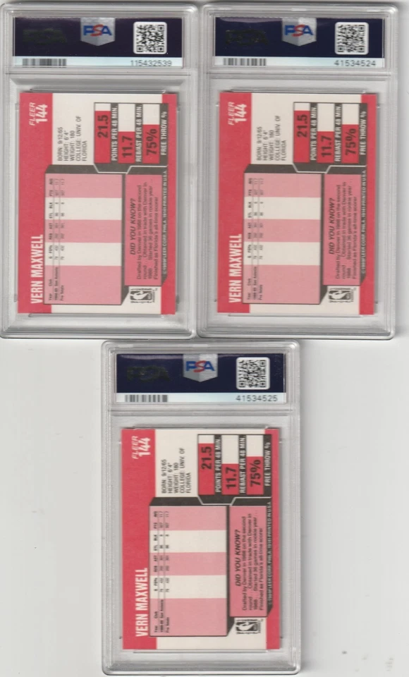 1989 Fleer Vern Vernon Maxwell RC#144 - (3 available) - Image 2 of 2