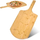 16x14 Inch Pizza Peel 8 Inch Wooden Handle 24 Inch Overall Large Baking Tool