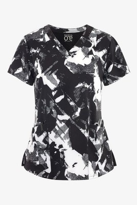 BARCO ONE WOMENS SPANDEX STRECTH 4 POCKET PRINT TOP ARTIST TOUCH ALL SIZES NWT