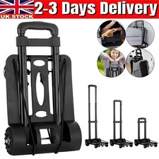 Portable Luggage Cart Collapsible Carrying Trolley Folding Dolly Push Truck Hand