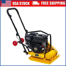 7.0HP Plate Compactor Plate Tamper Walk-Behind Rammer 212CC Gas Engine 4200lbs