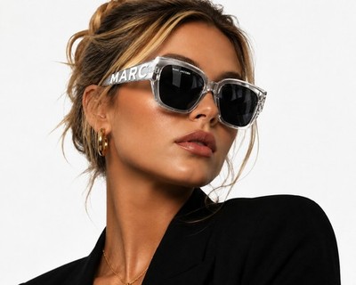 MARC JACOBS MARC 807 S 0900 IR Sunglasses Crystal Frame Gray Lenses 54mm