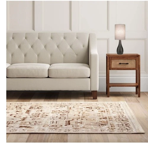 Lite Source LS-2996 Quatro 17-1/2-Inch Mini Table Lamp with Linen Shade, Brus... - Picture 2 of 4